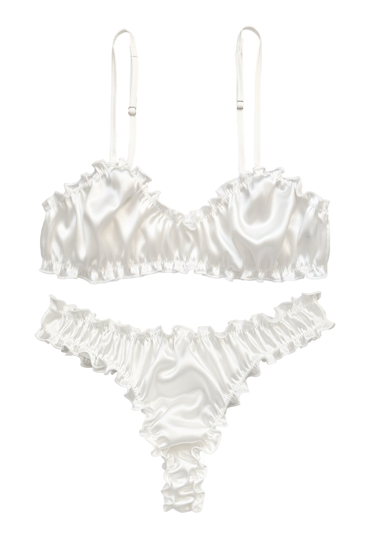 Bianco Silk Frilled Bra