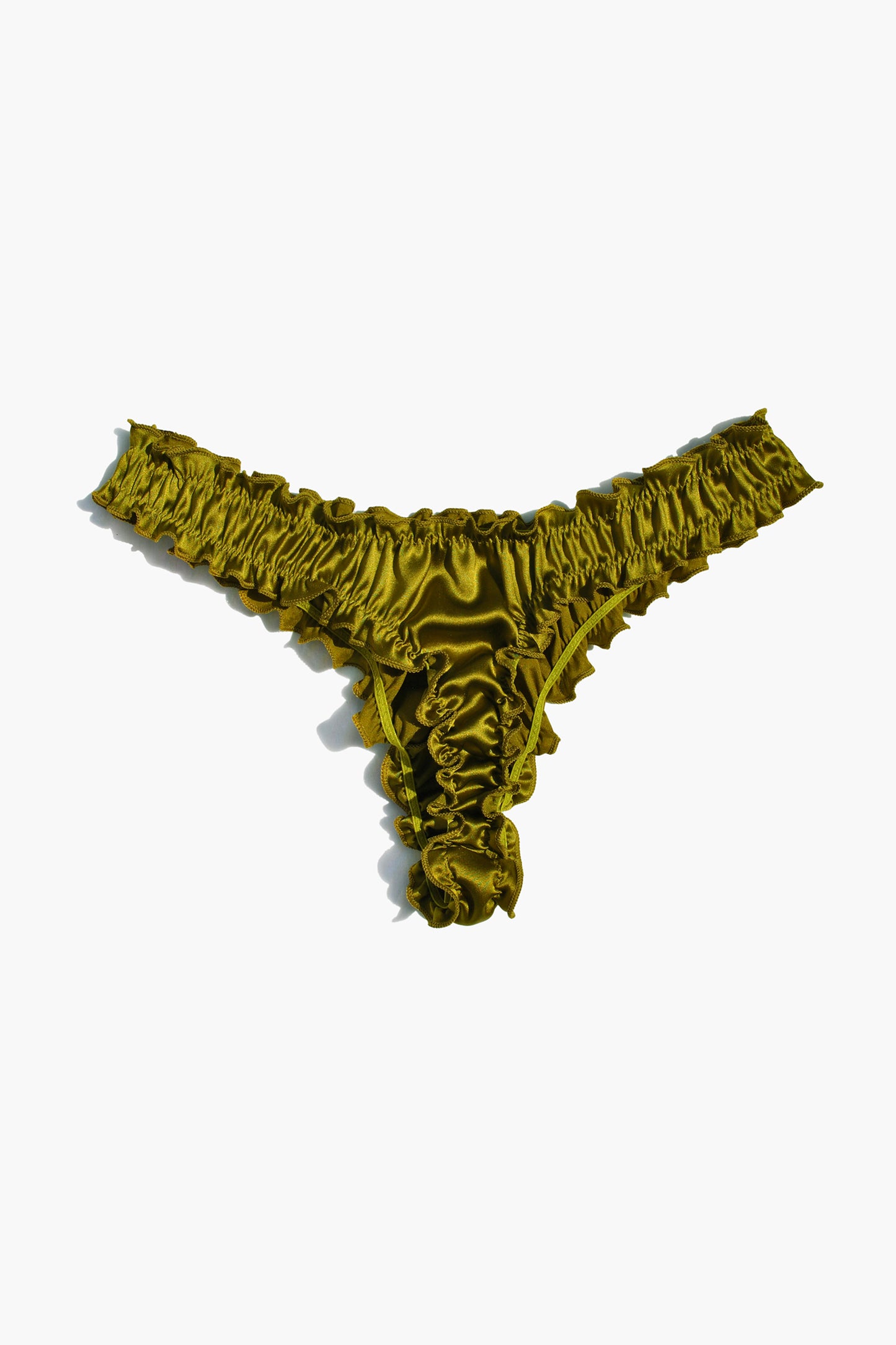 Oliva Silk Frilled Thong