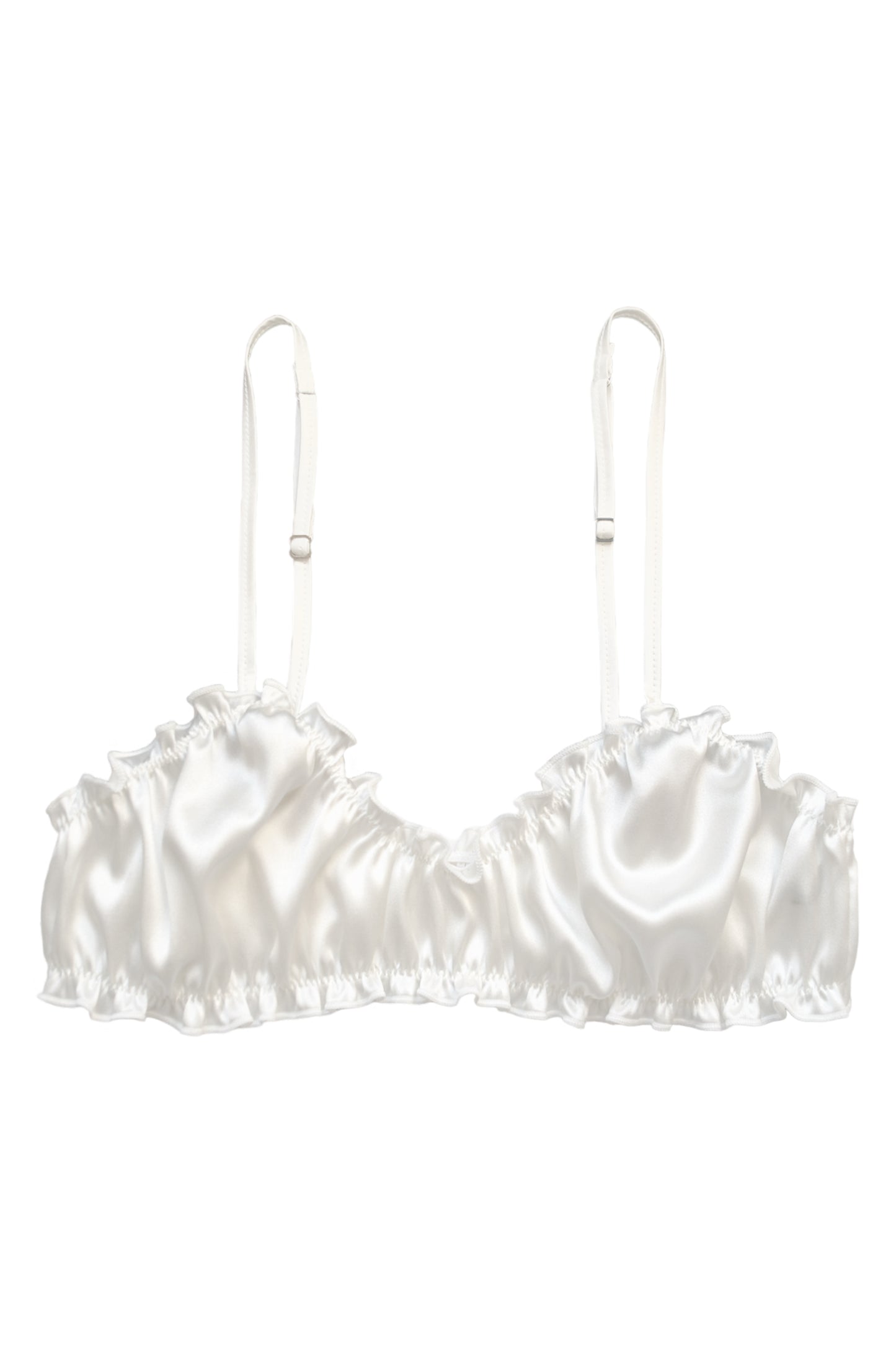 Bianco Silk Frilled Bra