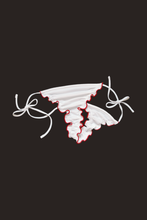 Load image into Gallery viewer, Bianco – Frilled Side-Tie Bikini Thong
