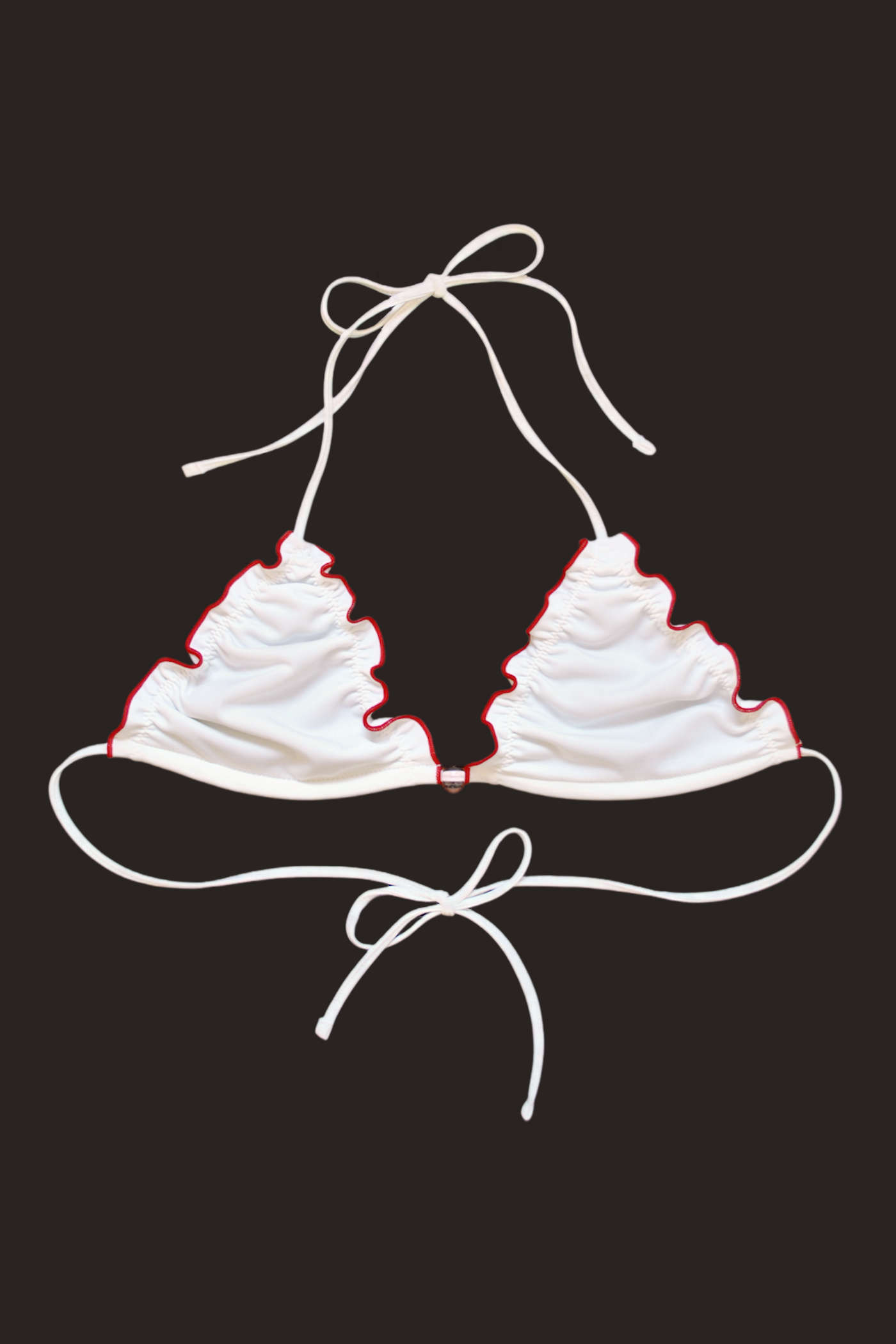 Bianco – Frilled Triangle Bikini Top