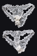 Load image into Gallery viewer, Romantica — Lace Frilled Thong
