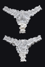 Load image into Gallery viewer, Romantica — Lace Frilled Thong
