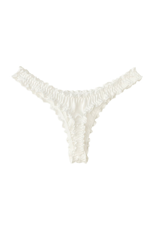 Lattemiele Silk Frilled Thong