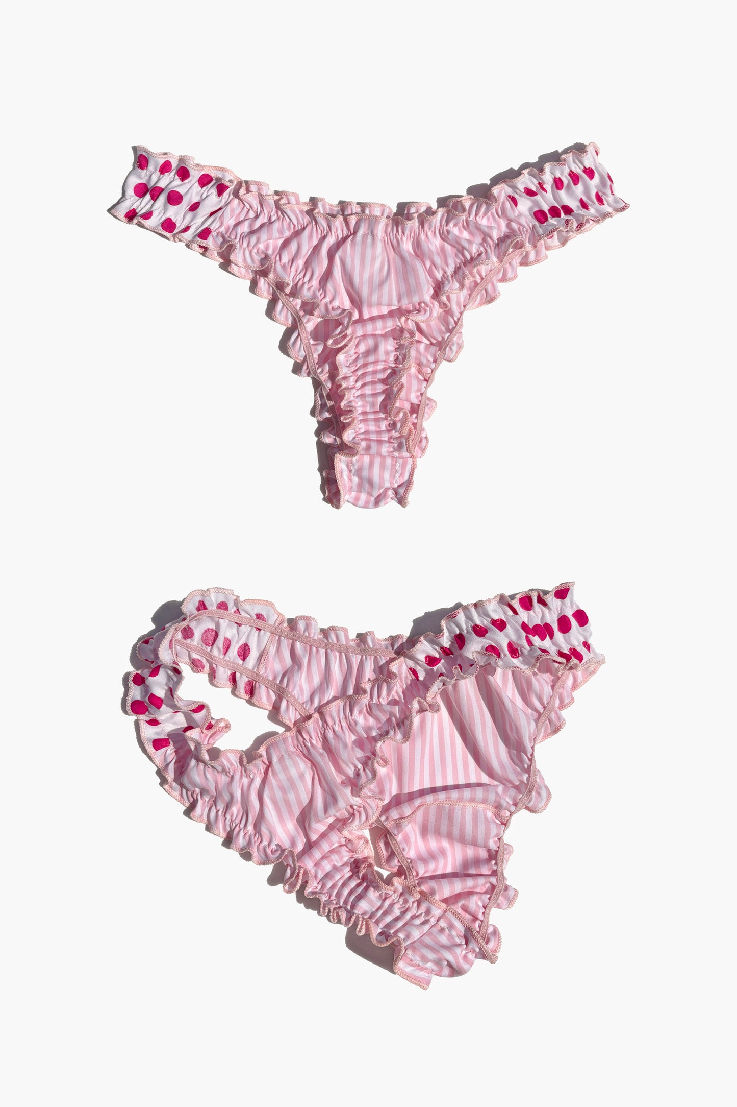 Lei Cotton Frilled Thong