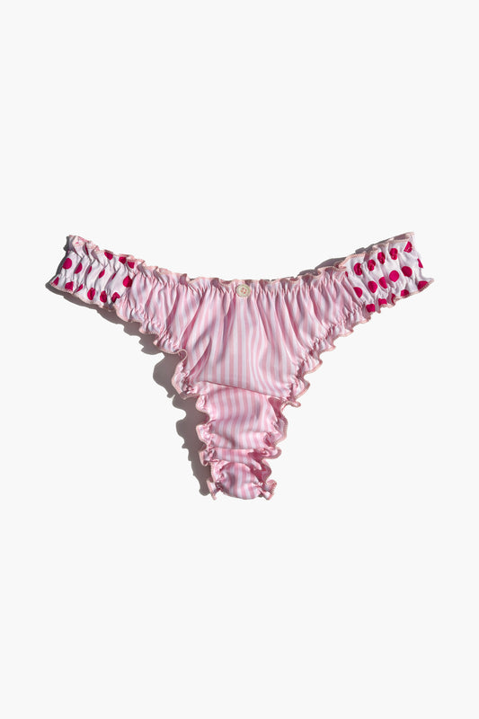 Lei Cotton Frilled Thong