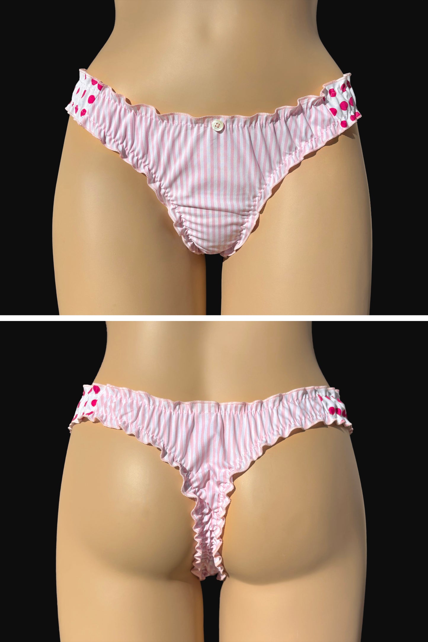 Lei Cotton Frilled Thong